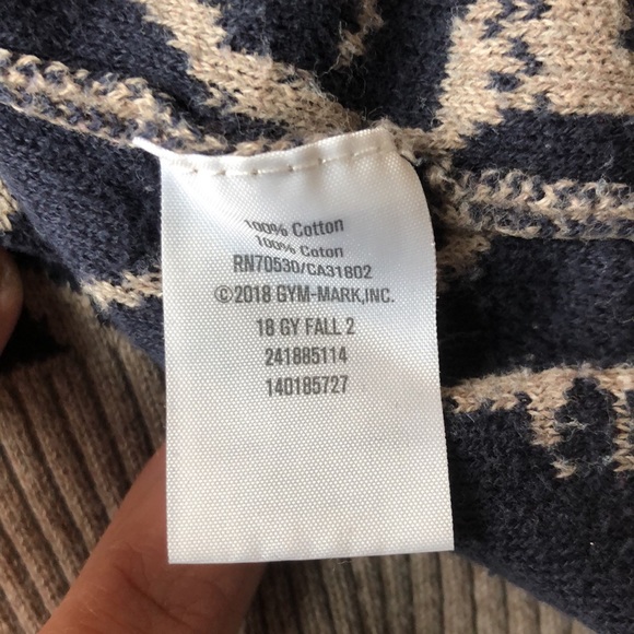 Gymboree Sweater Grizzly Bear Taupe w/Navy Blue Bears - Picture 4 of 7